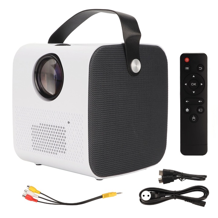 Jormftte WiFi videoprojektor, 1280x720, 150LM, 30-120 hüvelyk, beépített hangszórókkal