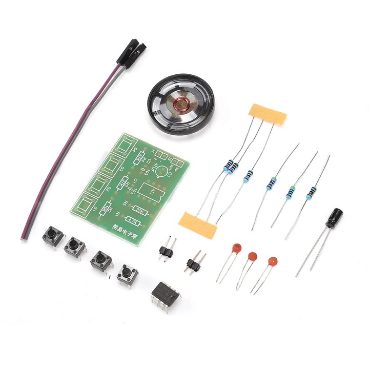 NE555 elektronikus orgona készlet, 2 db, Jormftte, PCB, 4.3x3.5x0.3cm