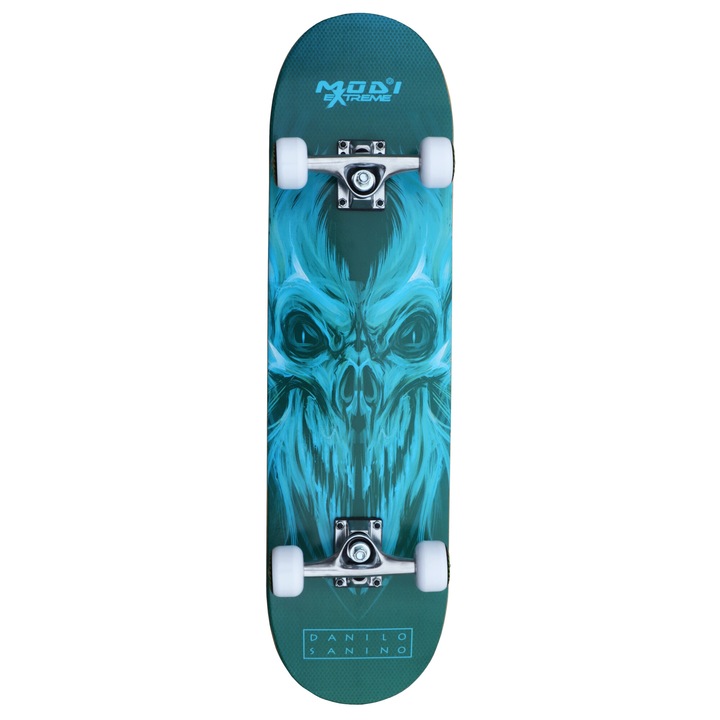 Скейтборд, MODISKATE, дърво, 7 слоя, 78,5 x 20 x 13 см, син