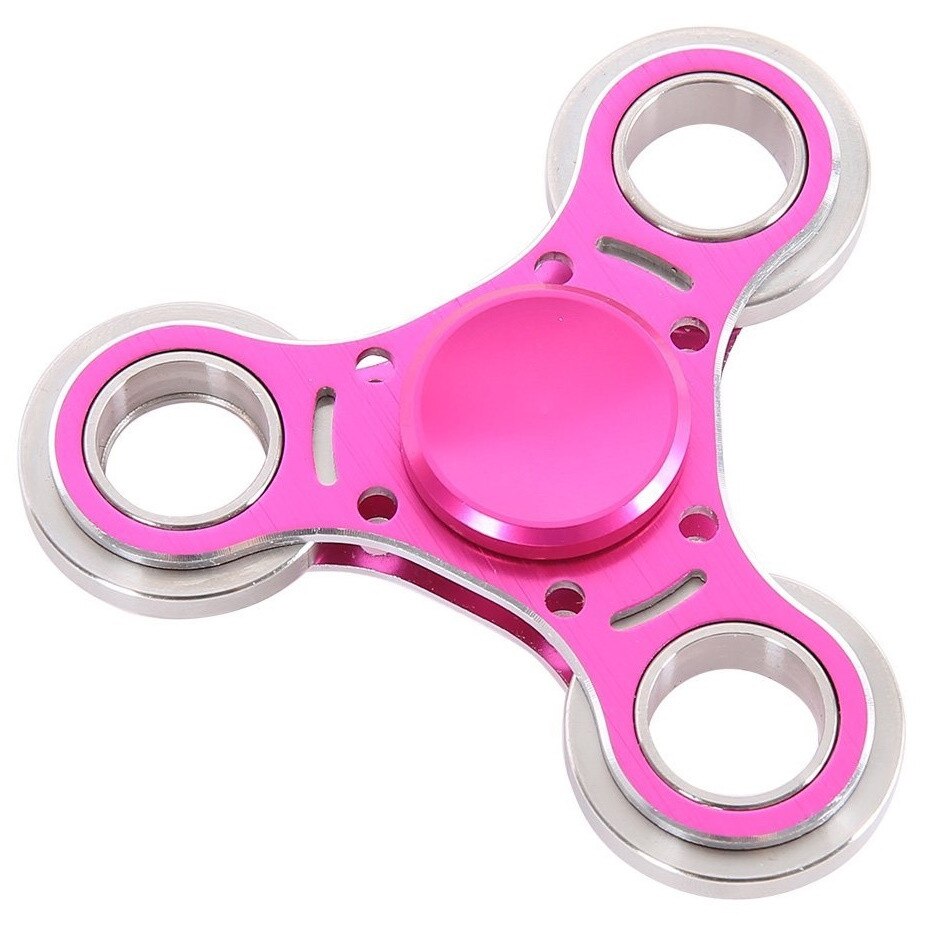 Jucarie anti stres Metal Jacket Spinner, roz