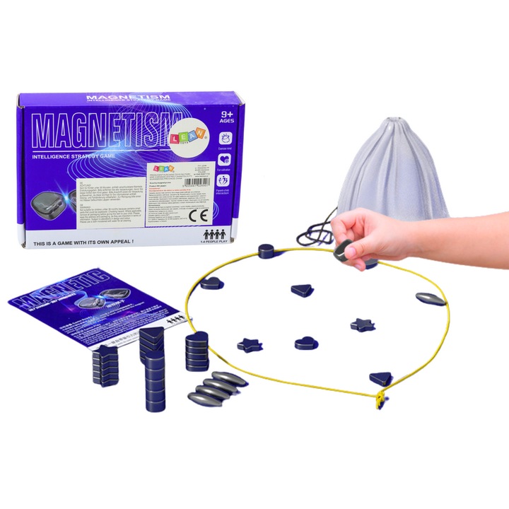 Мини стратегическа игра LEAN TOYS с магнитни камъни, 16,5x11x3см, за деца над 9 години