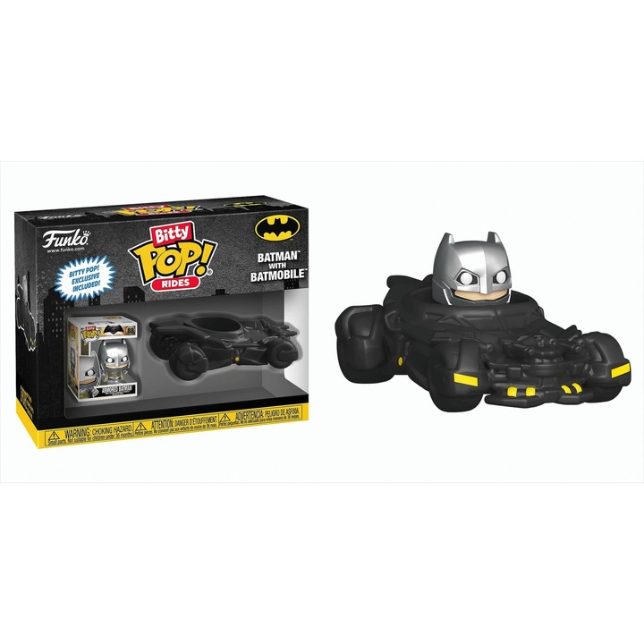 FunKo POP фигурка на кола, Батман с Батмобил, 2.5 см