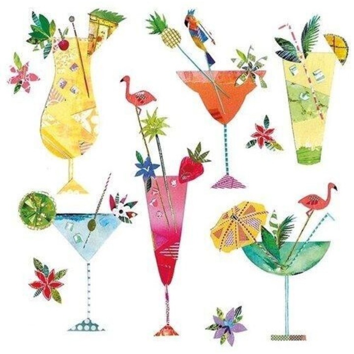 Karnet kwadrat cu coperta Tropical Twist, Museums & Galleries, 170x170 mm, folie