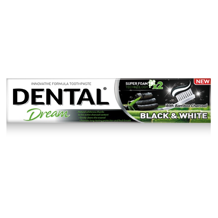 Паста за зъби Dental Dream, Black and White, 100 мл