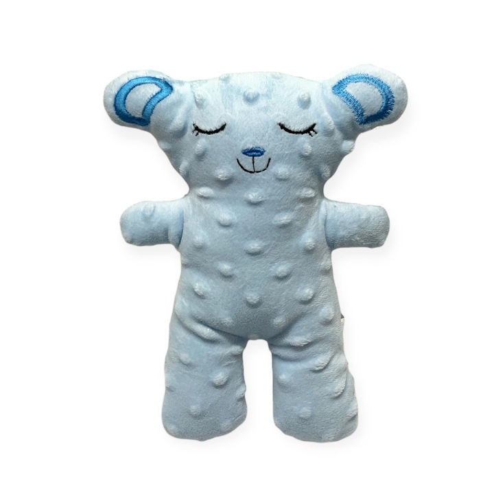 Бебешка плюшена играчка Chippo 21-66-319 1-105, Мече, Мек плюш, 22 х 16 см, Светлосин