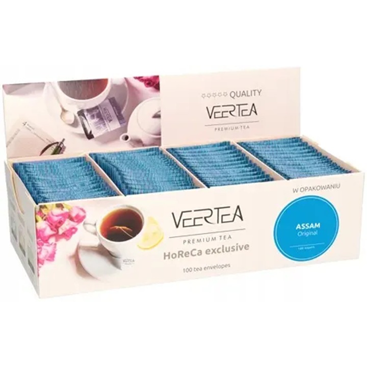 Assam fekete tea, Veertea, 100 csomag, 200 g