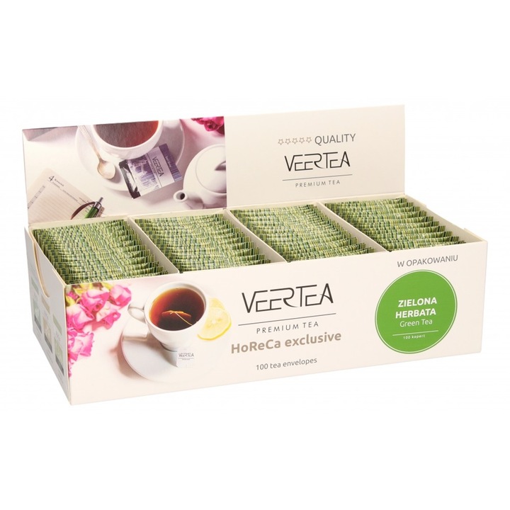 Zöld tea, Veertea, 100 csomag, 150 g