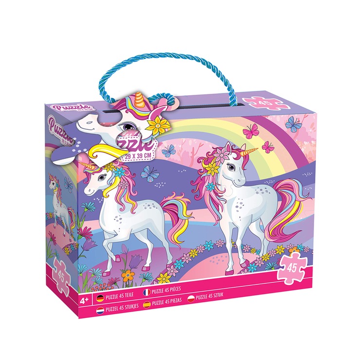 Пъзел Moxyза момичета Еднорог, 39 х 29 cm, 45 части