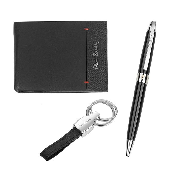 Комплект портфейл, ключодържател и химикал Pierre Cardin, PCS-0604