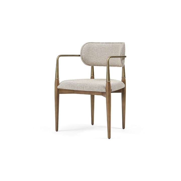 Комплект столове Берлин, Дърво, Крем, 4 броя