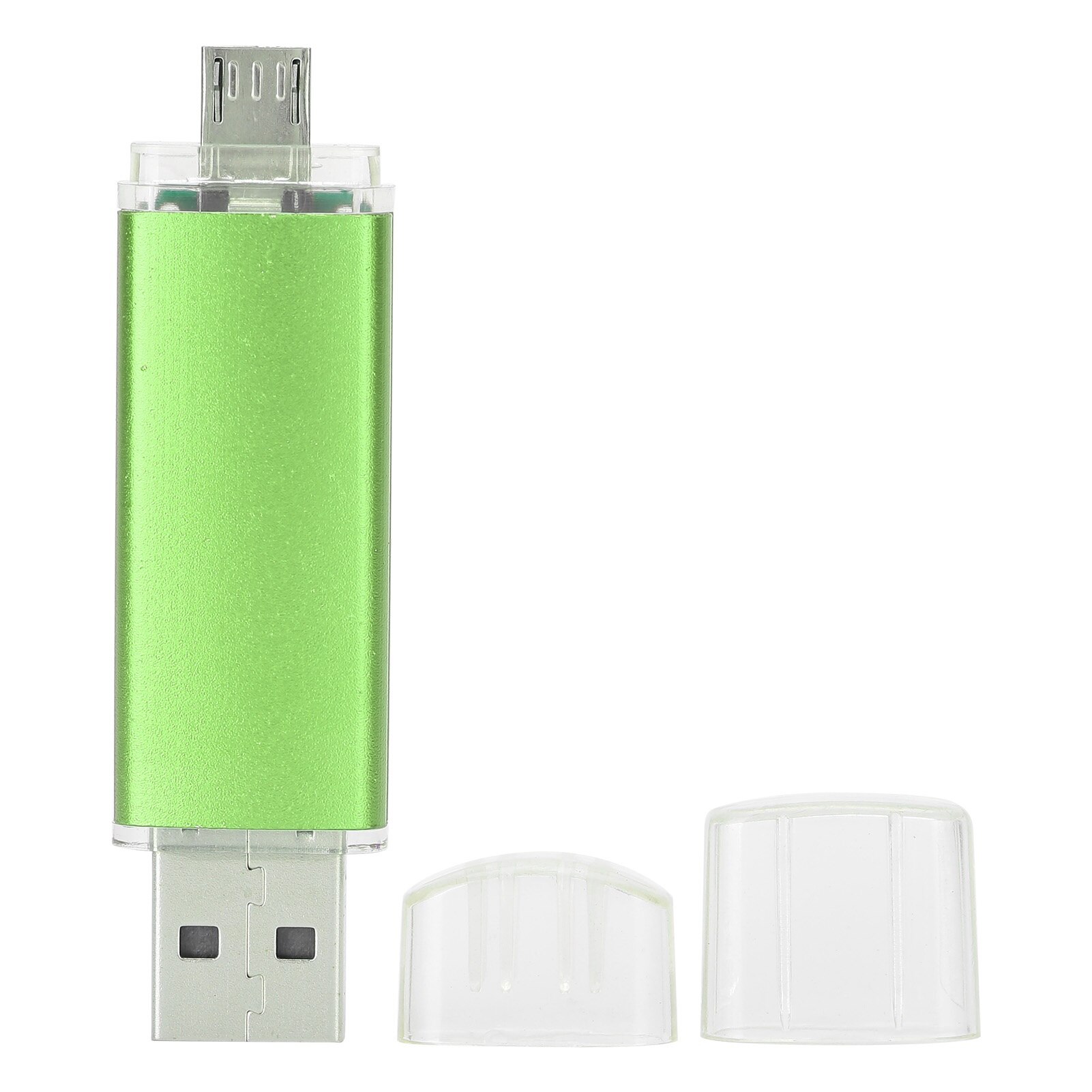 Memorie USB 2 in 1, Jormftte, aluminiu, verde, USB2.0/Micro USB