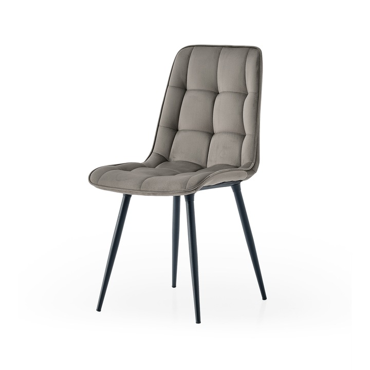 Комплект Мари, Сив, Дърво, 4 броя