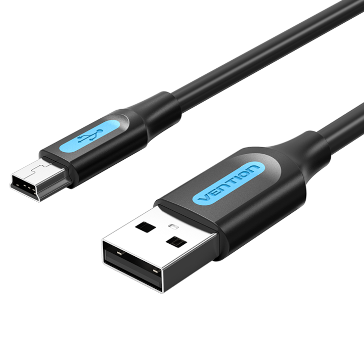 Кабел за данни USB 2.0 A към Mini-B, VENTION, PVC, 1м
