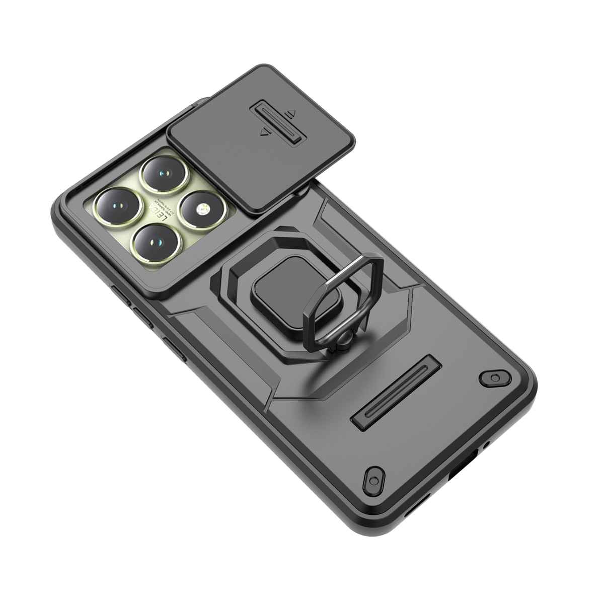 Husa de telefon mobil Armura rezistenta la socuri compatibila cu Xiaomi 14T cu protectie a camerei, Negru