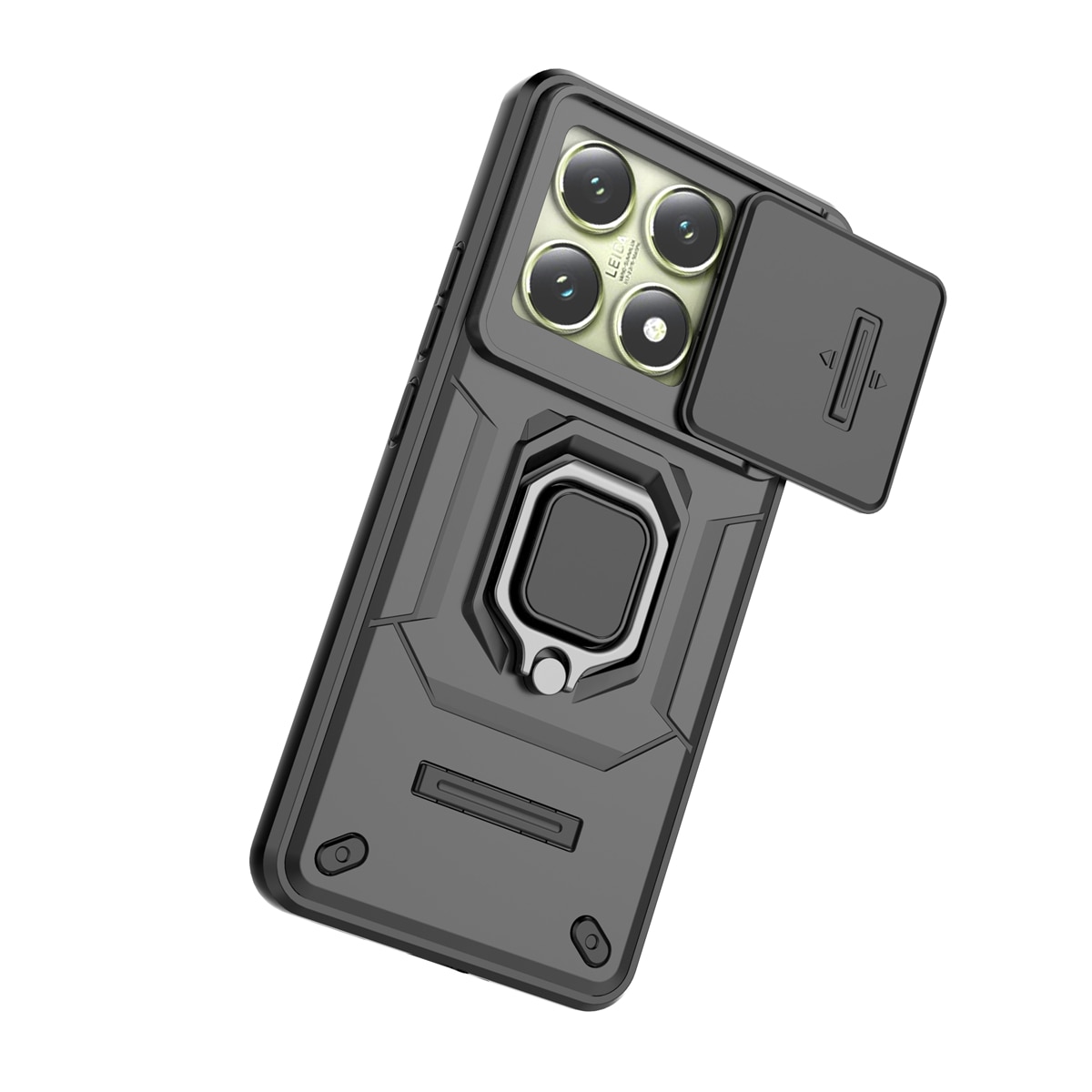 Husa de telefon mobil Armura rezistenta la socuri compatibila cu Xiaomi 14T cu protectie a camerei, Negru