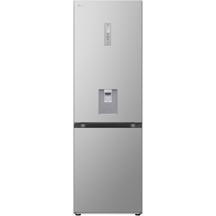 Хладилник с фризер LG GBV7172DPY, 343 л, No Frost, LINEARCooling, Door Cooling, Water dispenser, WIFI, Клас D, H 186 см, Сребрист