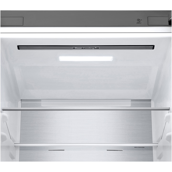 Combina frigorifica LG GBF7172DPY, 343 l, No Frost, LINEARCooling, Door Cooling, Dispenser apa, WIFI, Clasa D, H 186 cm, Argintiu