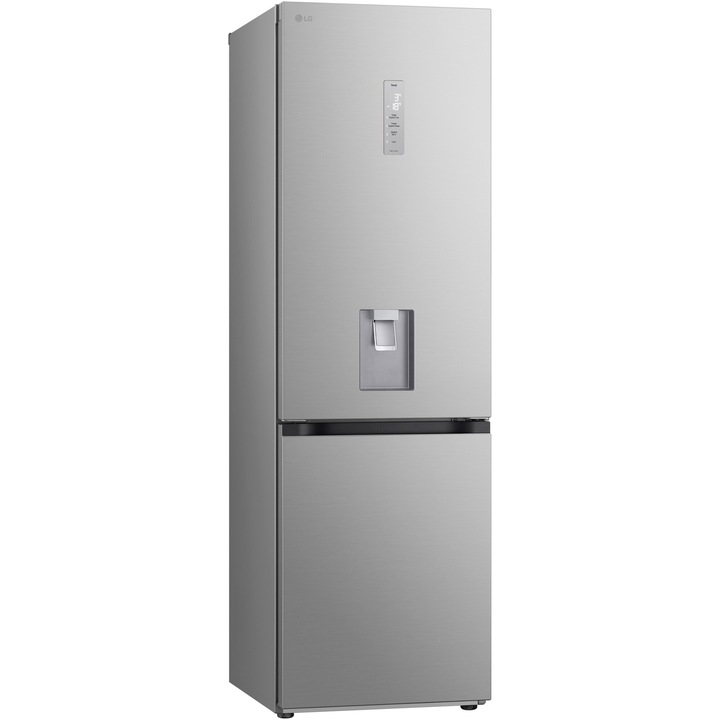 Combina frigorifica LG GBF7172DPY, 343 l, No Frost, LINEARCooling, Door Cooling, Dispenser apa, WIFI, Clasa D, H 186 cm, Argintiu