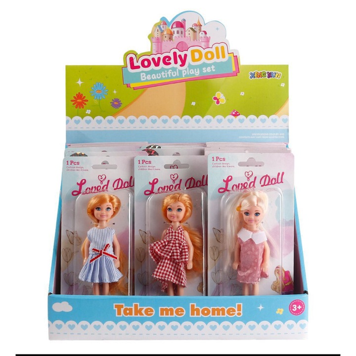 Комплект от 3 кукли с дрехи и обувки, Lovely Doll