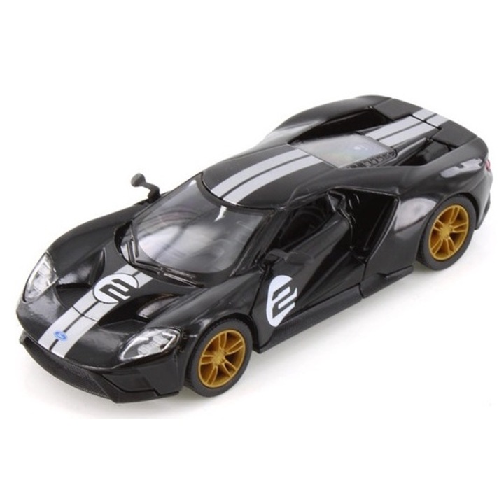 Kinsmart fém modell, Ford GT 2017 (Heritage Edition), 12 cm, fekete