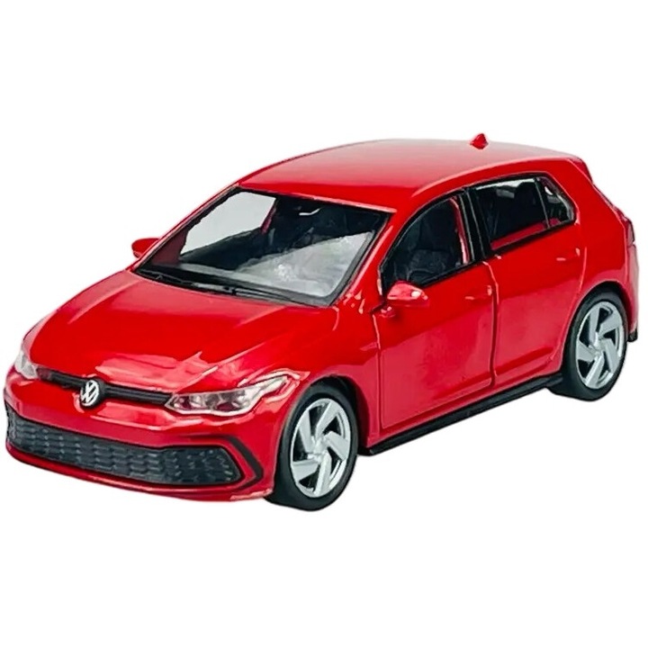 Welly fém modell, Volkswagen Golf 8 GTI 2023, 12 cm, Piros