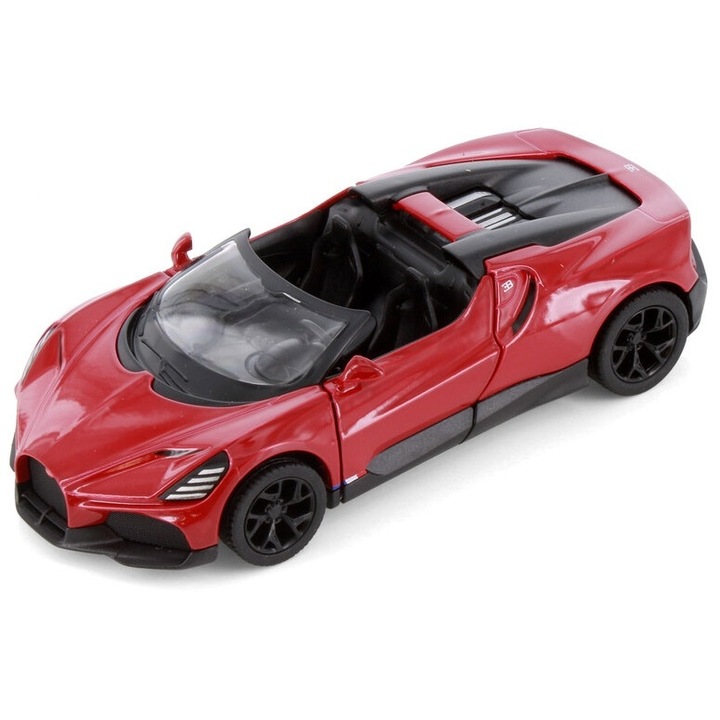 Fém modell Kinsmart, Bugatti Mistral, méretarány 1:36, piros