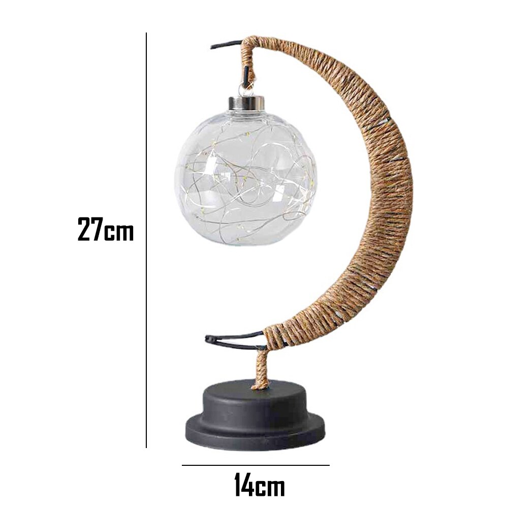 Lampa decorativa in forma de luna, Peysaitr, 3 baterii AA, design