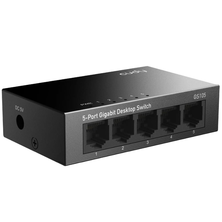 2 Mbps Switch Switch Gigabit cu 5 porturi, 10/100/1000 Mbps, 7.44 Mpps, 2048 MAC ...