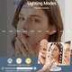LED огледало за грим, SINBITA, 1x 2x 3x 5x увеличение, с 4 AAA батерии/USB презареждане, сензорен екран, регулируема светлина, завъртане на 180 °, лесно за носене, сгъваемо, ергономичен дизайн, ABS/стъкло, 24x34 см, бяло