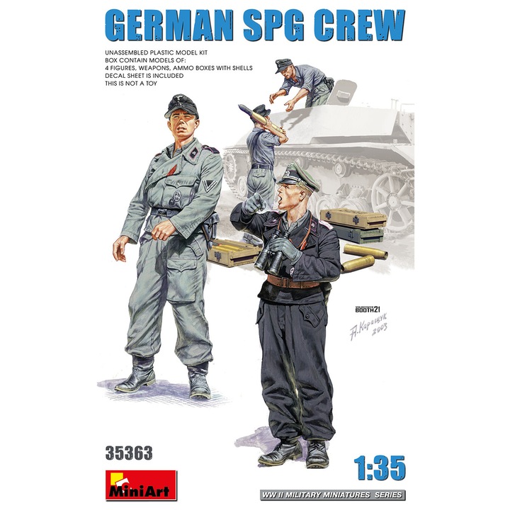Set Figurine de construit MiniAr tWWII German SPG crew 4buc 1:35 Mini 35363