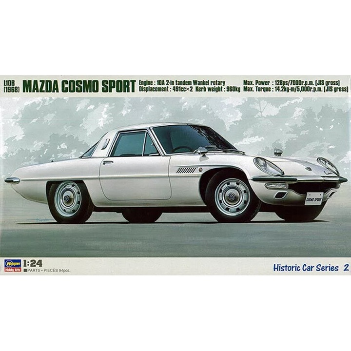 Macheta Automodel de construit Hasegawa Mazda Cosmo Sport L10B 1968 1:24 HAS 21202