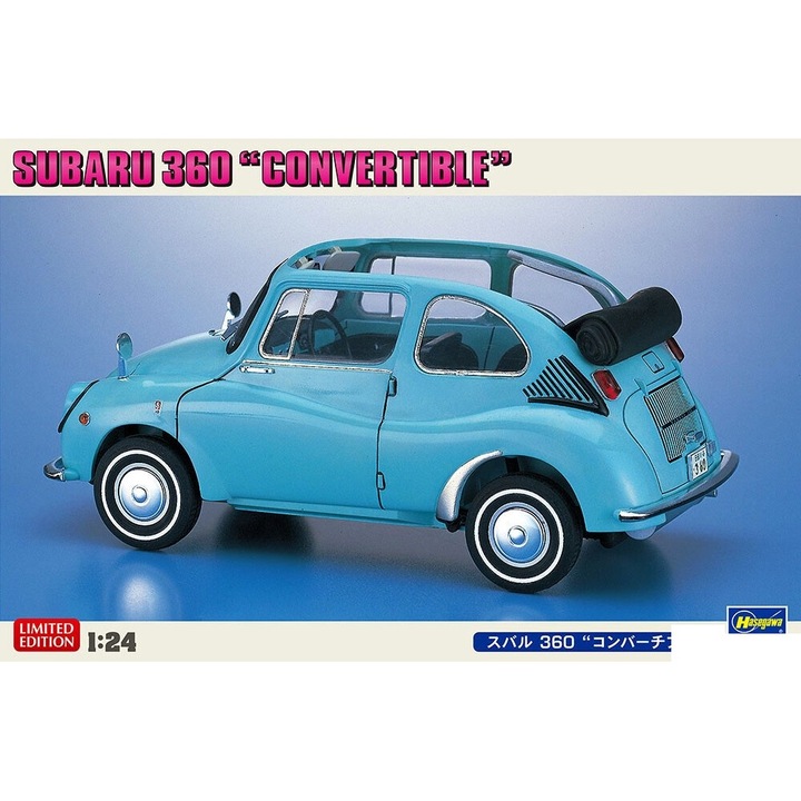 Macheta Automodel de construit Hasegawa Subaru 360 Convertible limited edition 1:24 HAS 20494