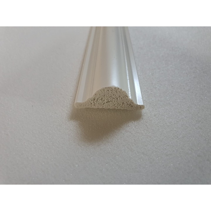 Brau decorativ din polimer 2400x40x16 mm Alb D 104 E