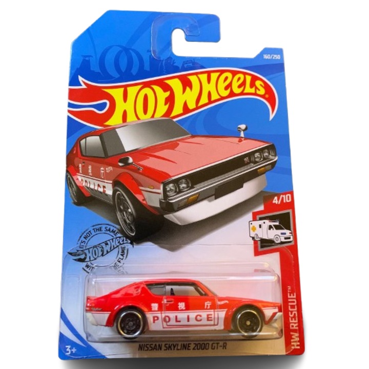 Метален автомобил Hot Wheels, '17 Nissan Skyline 2000 GT-R, колекция 2019, 1:64, червен