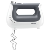 Mixer de mana Zelmer ZHM2650, 1400 W, 5 viteze, 2 accesorii mixare, 2 accesorii amestecare, alb/gri