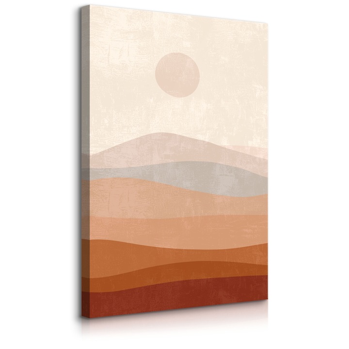 Tablou Decorarea camerei de zi pe Boho 50 cm x 70 cm Desert Landscape Sun Canvas
