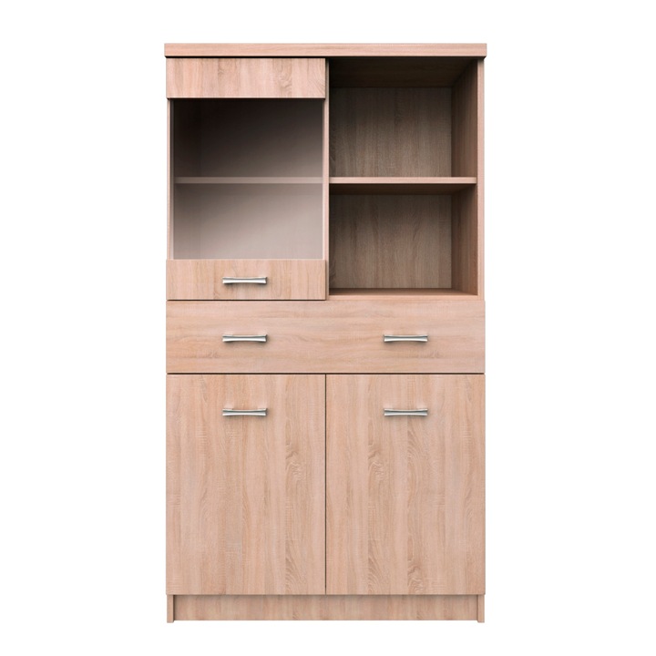 Vitrina PAL stejar sonoma Topty 80x34x145 cm