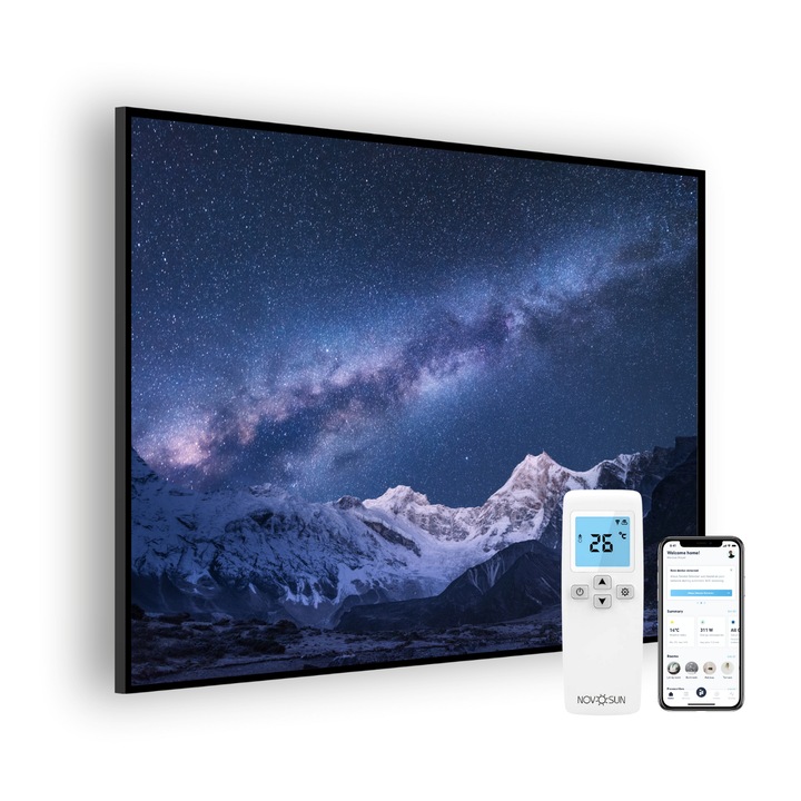 Panou radiant NovoSun ART 700W - Stars cu Termostat Smart WiFi
