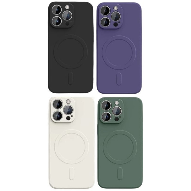 Husa Smooth Guard MagSafe, Pentru iPhone 16 Pro, Antisoc, Incarcare Wireless, Silicon, Negru