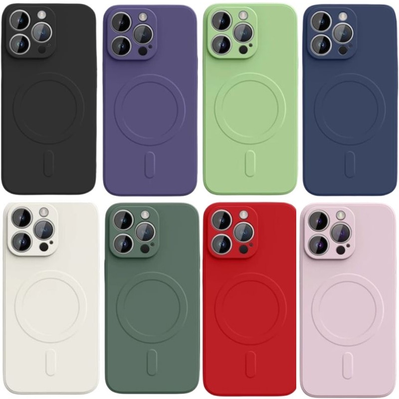 Husa Smooth Guard MagSafe, Pentru iPhone 16 Pro, Antisoc, Incarcare Wireless, Silicon, Negru