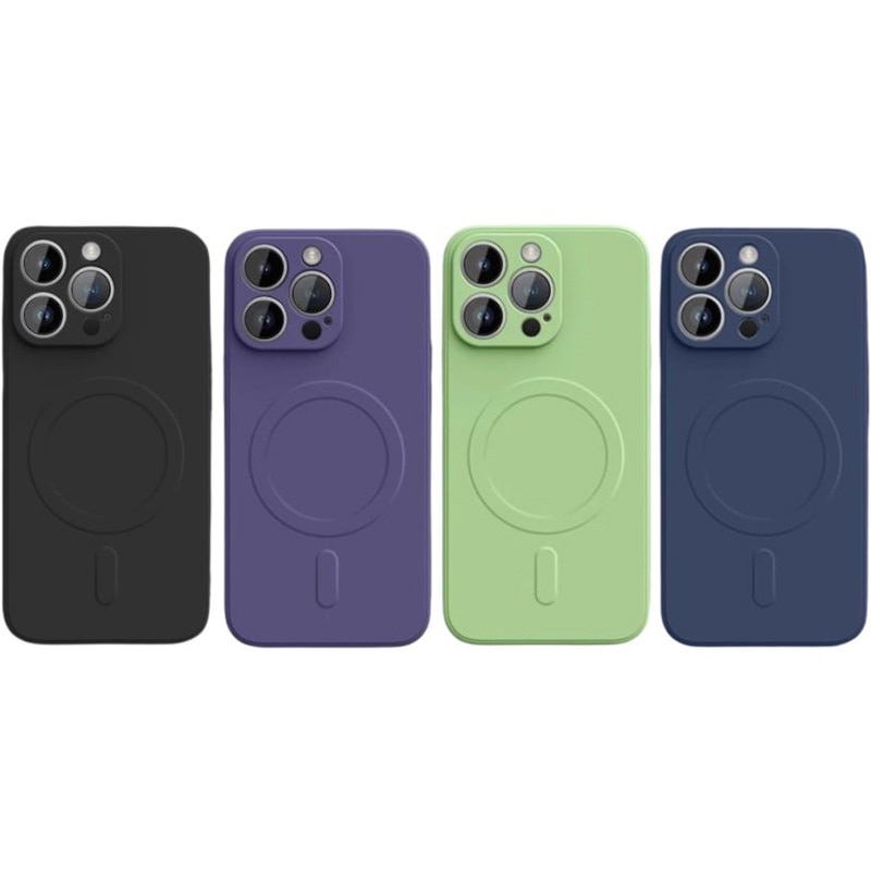 Husa Smooth Guard MagSafe, Pentru iPhone 16 Pro, Antisoc, Incarcare Wireless, Silicon, Negru