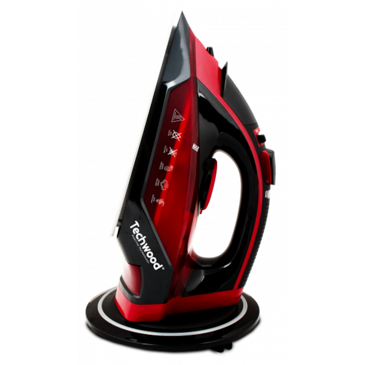 Fier de calcat fara fir Techwood TFS-246, 2000W, autocuratare, antipicurare, talpa ceramica