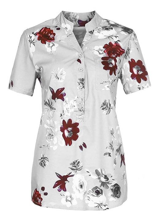 Női ing, Jormftte, rövid ujjú, zsebekkel, fehér, S INTL