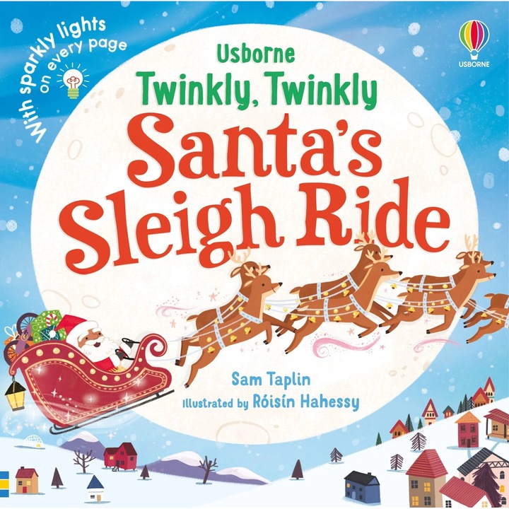 Usborne – Twinkly Twinkly Santa's Sleigh Ride – Carte pentru copii 6+ luni