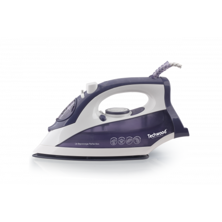 Fier de calcat cu aburi Techwood TFV-2403C, 2400W, talpa ceramica, autocuratare