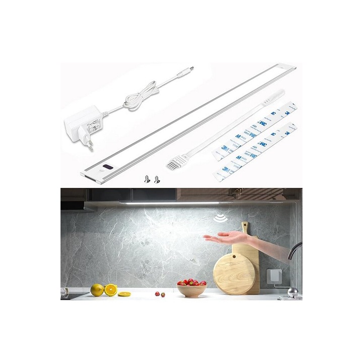 Hűvös fehér LED lámpa 6000 K, 45 cm, mozgásérzékelővel, wobsion