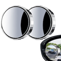 Oglinzi auto, Domulonx, 360° rotative, sticla HD 2-inch, tip cu ventuza, culoare argintie, set 1 pereche