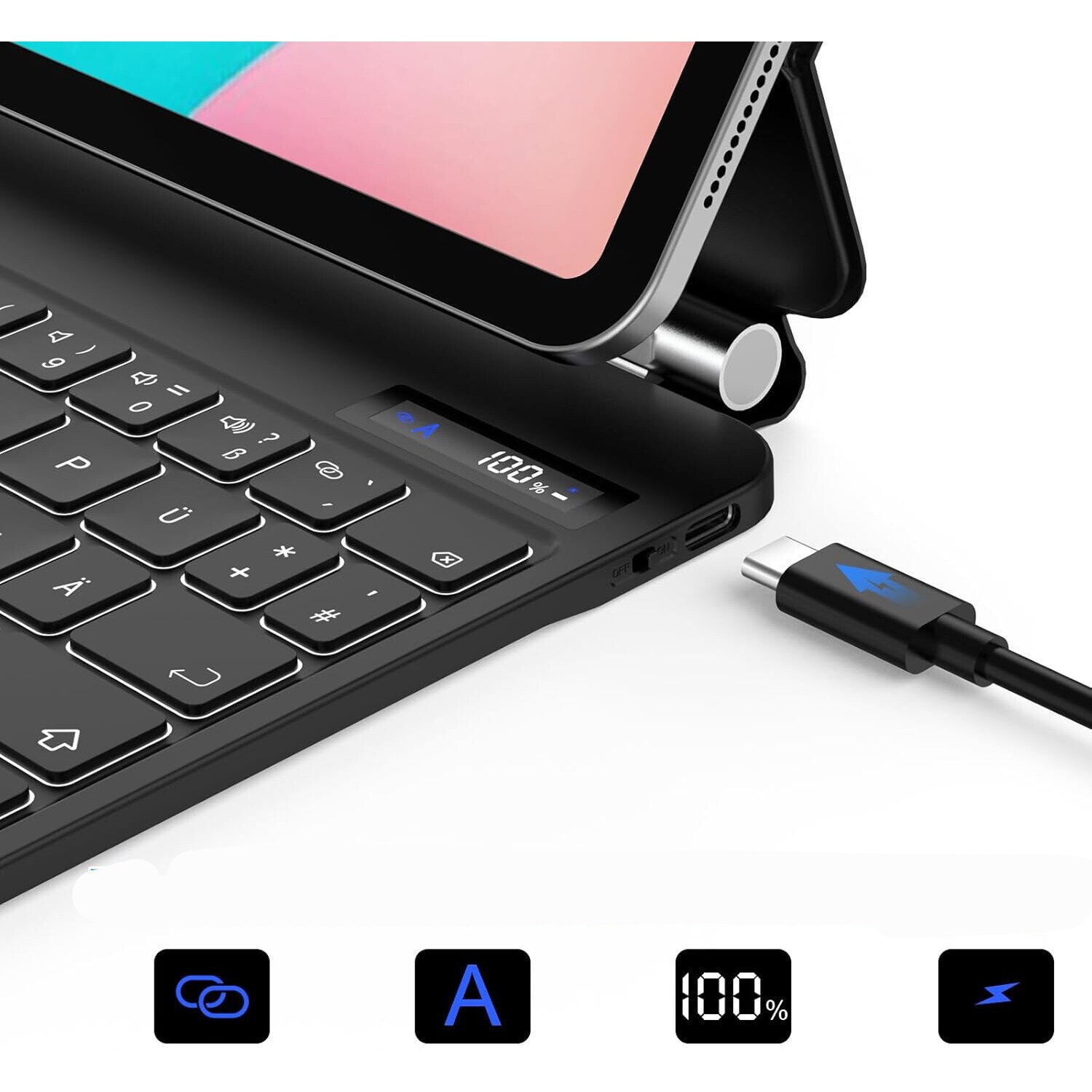 ◆GOOJODOQ◆A1895 PRO◆iPad Pro11◆Air 10.9◆ Husa pentru iPad Pro 11/iPad Air 5/4, Cu tastatura GOOJODOQ
