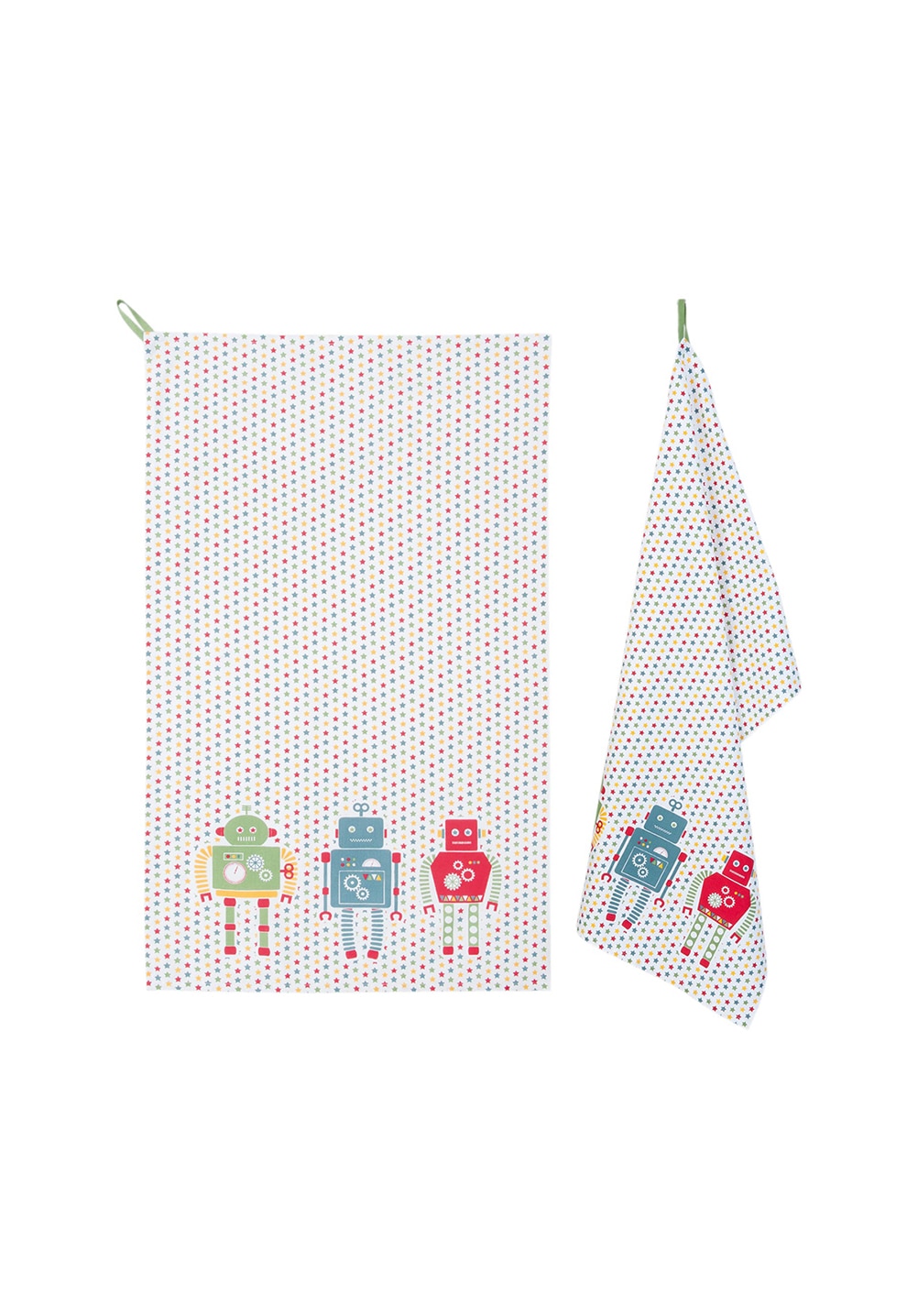 Clayre & Eef Laveta alba cu stele si roboti