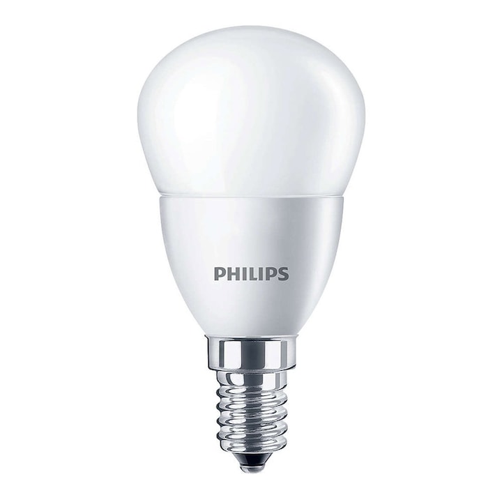 Philips kis gömb led izzó, E14, 40W, 520 lumen, A +, matt, semleges fény, 4000K